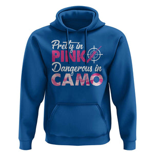Funny Hunter Hoodie Pretty In Pink Dangerous In Camo Hunting TS11 Royal Blue Print Your Wear