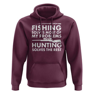 Funny Hunter Hoodie Fishing And Hunting Father's Day TS11 Maroon Print Your Wear