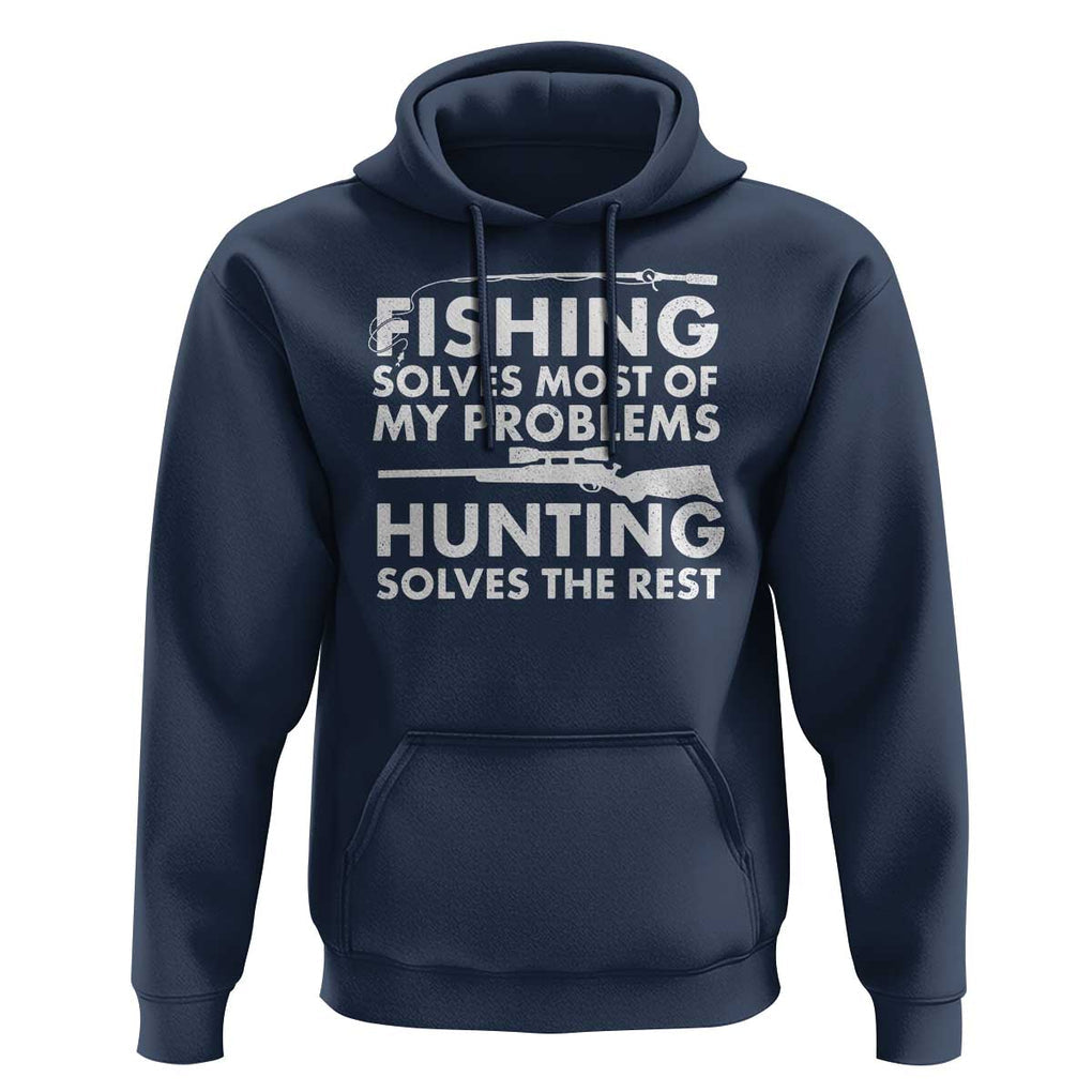 Funny Hunter Hoodie Fishing And Hunting Father's Day TS11 Navy Print Your Wear