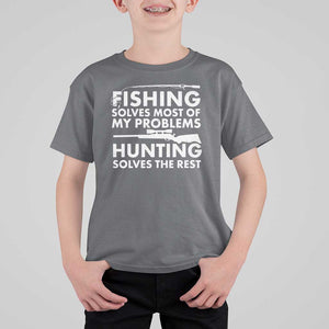 Funny Hunter T Shirt For Kid Fishing And Hunting Father's Day TS11 Charcoal Print Your Wear