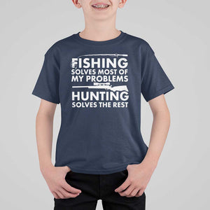 Funny Hunter T Shirt For Kid Fishing And Hunting Father's Day TS11 Navy Print Your Wear