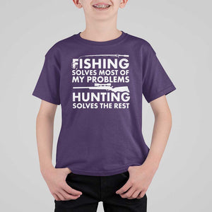 Funny Hunter T Shirt For Kid Fishing And Hunting Father's Day TS11 Purple Print Your Wear