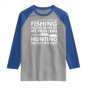 Funny Hunter Raglan Shirt Fishing And Hunting Father's Day TS11 Sport Gray Royal Print Your Wear