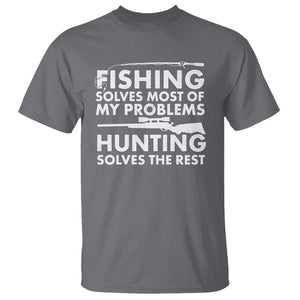 Funny Hunter T Shirt Fishing And Hunting Father's Day TS11 Charcoal Print Your Wear