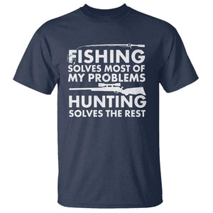 Funny Hunter T Shirt Fishing And Hunting Father's Day TS11 Navy Print Your Wear