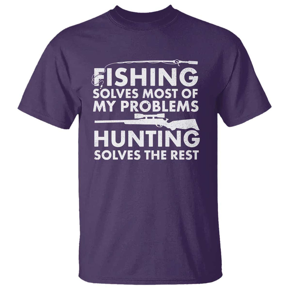 Funny Hunter T Shirt Fishing And Hunting Father's Day TS11 Purple Print Your Wear