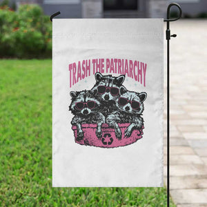 Funny Trash The Patriarchy Garden Flag Feral Feminist Racoon TS11 Print Your Wear