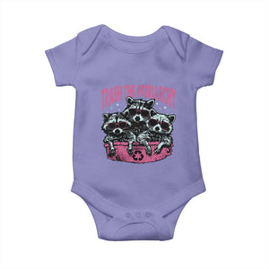 Funny Trash The Patriarchy Baby Onesie Feral Feminist Racoon TS11 Violet Print Your Wear
