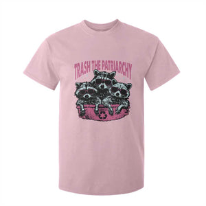Funny Trash The Patriarchy T Shirt For Kid Feral Feminist Racoon TS11 Light Pink Print Your Wear