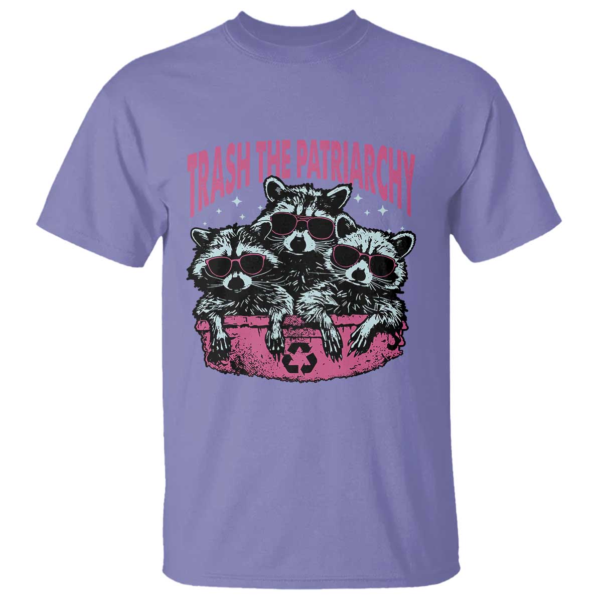 Funny Trash The Patriarchy T Shirt Feral Feminist Racoon TS11 Violet Print Your Wear
