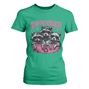 Funny Trash The Patriarchy T Shirt For Women Feral Feminist Racoon TS11 Irish Green Print Your Wear
