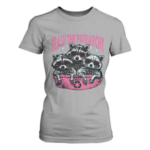 Funny Trash The Patriarchy T Shirt For Women Feral Feminist Racoon TS11 Sport Gray Print Your Wear