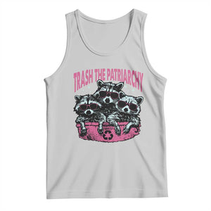 Funny Trash The Patriarchy Tank Top Feral Feminist Racoon TS11 Ash Print Your Wear