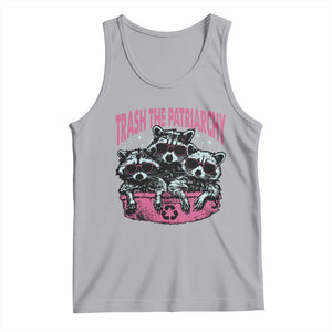 Funny Trash The Patriarchy Tank Top Feral Feminist Racoon TS11 Athletic Heather Print Your Wear