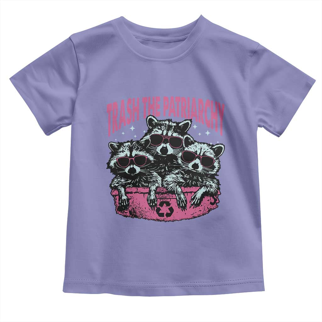 Funny Trash The Patriarchy Toddler T Shirt Feral Feminist Racoon TS11 Violet Print Your Wear