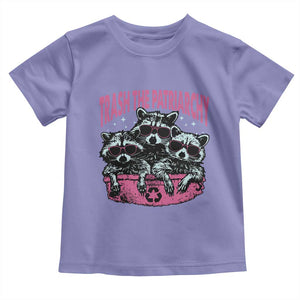 Funny Trash The Patriarchy Toddler T Shirt Feral Feminist Racoon TS11 Violet Print Your Wear