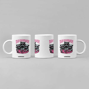 Funny Trash The Patriarchy Coffee Mug Feral Feminist Racoon TS11 Print Your Wear