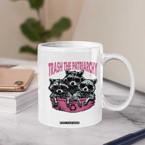 Funny Trash The Patriarchy Coffee Mug Feral Feminist Racoon TS11 Print Your Wear