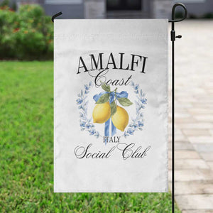 Amalfi Italy Coast Social Club Garden Flag Coquette Bow Lemon Travel TS11 Print Your Wear
