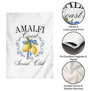 Amalfi Italy Coast Social Club Garden Flag Coquette Bow Lemon Travel TS11 Print Your Wear