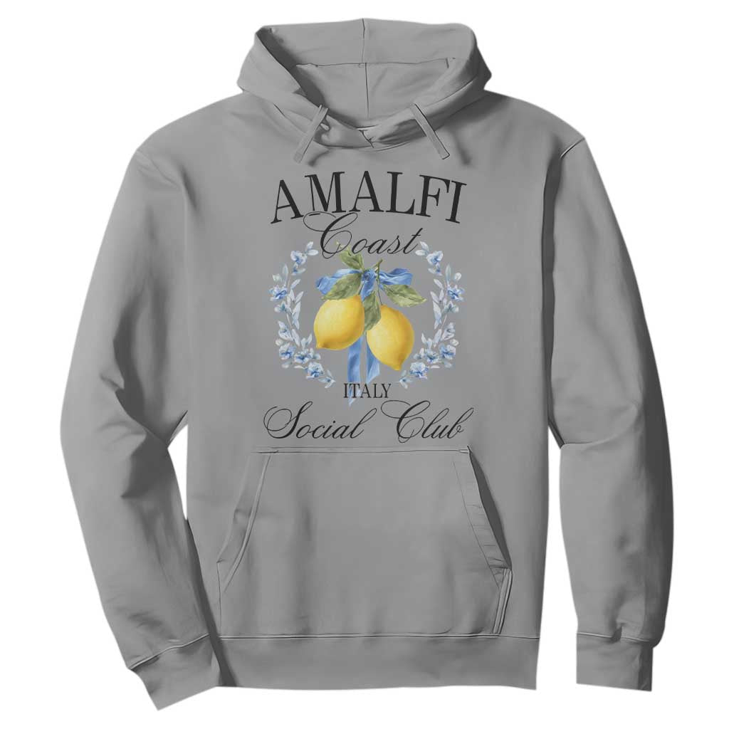 Amalfi Italy Coast Social Club Hoodie Coquette Bow Lemon Travel TS11 Sport Gray Print Your Wear