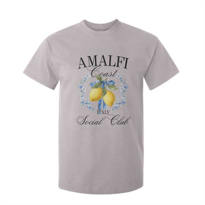 Amalfi Italy Coast Social Club T Shirt For Kid Coquette Bow Lemon Travel TS11 Ice Gray Print Your Wear
