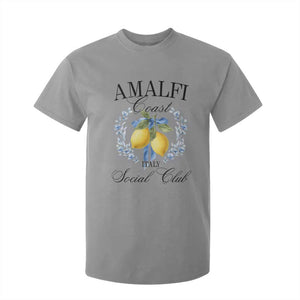 Amalfi Italy Coast Social Club T Shirt For Kid Coquette Bow Lemon Travel TS11 Sport Gray Print Your Wear