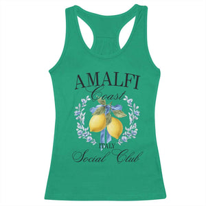 Amalfi Italy Coast Social Club Racerback Tank Top Coquette Bow Lemon Travel TS11 Irish Green Print Your Wear