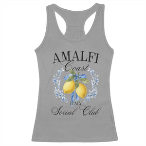 Amalfi Italy Coast Social Club Racerback Tank Top Coquette Bow Lemon Travel TS11 Sport Gray Print Your Wear