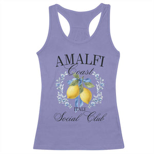 Amalfi Italy Coast Social Club Racerback Tank Top Coquette Bow Lemon Travel TS11 Violet Print Your Wear