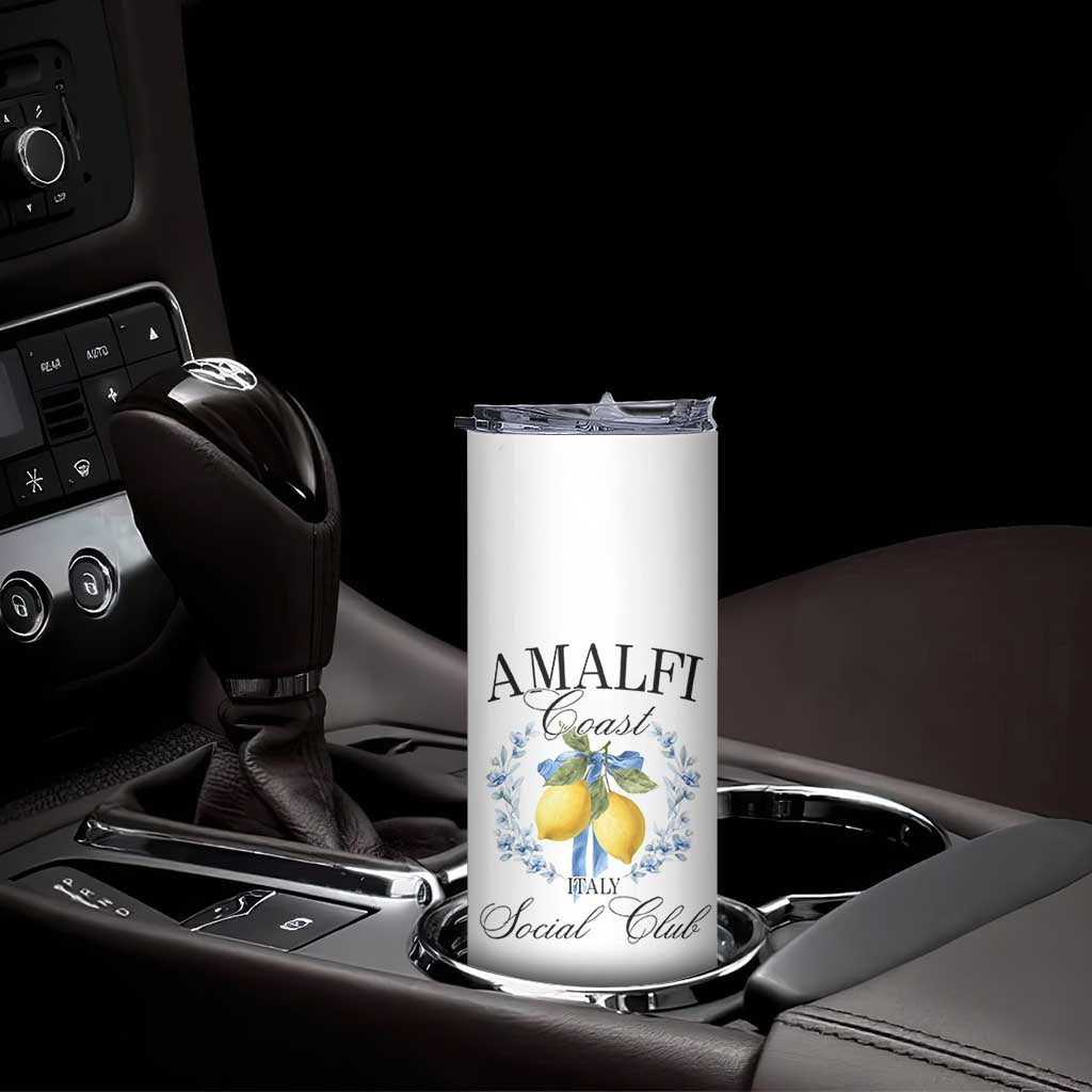 Amalfi Italy Coast Social Club Skinny Tumbler Coquette Bow Lemon Travel TS11 Print Your Wear