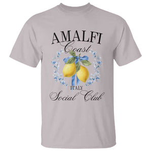 Amalfi Italy Coast Social Club T Shirt Coquette Bow Lemon Travel TS11 Ice Gray Print Your Wear