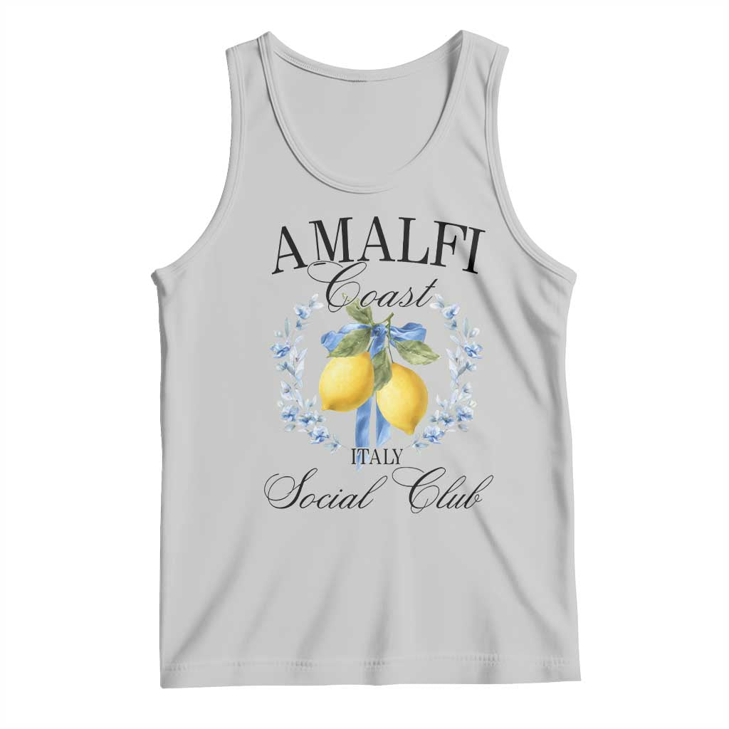 Amalfi Italy Coast Social Club Tank Top Coquette Bow Lemon Travel TS11 Ash Print Your Wear