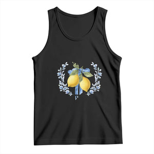 Amalfi Italy Coast Social Club Tank Top Coquette Bow Lemon Travel TS11 Black Print Your Wear