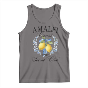 Amalfi Italy Coast Social Club Tank Top Coquette Bow Lemon Travel TS11 Deep Heather Print Your Wear