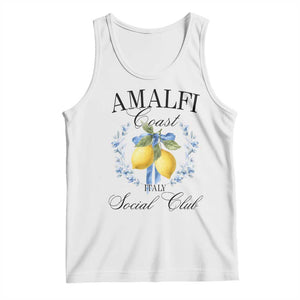 Amalfi Italy Coast Social Club Tank Top Coquette Bow Lemon Travel TS11 White Print Your Wear
