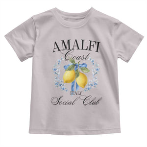 Amalfi Italy Coast Social Club Toddler T Shirt Coquette Bow Lemon Travel TS11 Ice Gray Print Your Wear