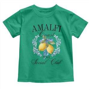 Amalfi Italy Coast Social Club Toddler T Shirt Coquette Bow Lemon Travel TS11 Irish Green Print Your Wear