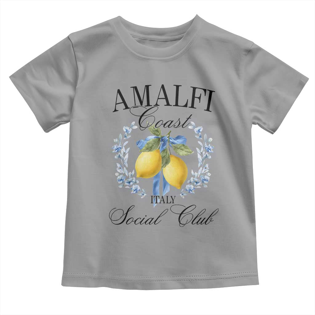 Amalfi Italy Coast Social Club Toddler T Shirt Coquette Bow Lemon Travel TS11 Sport Gray Print Your Wear