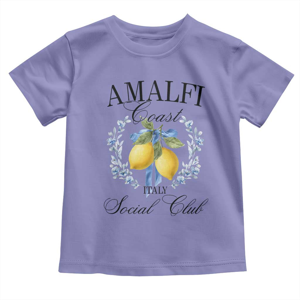 Amalfi Italy Coast Social Club Toddler T Shirt Coquette Bow Lemon Travel TS11 Violet Print Your Wear