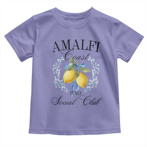 Amalfi Italy Coast Social Club Toddler T Shirt Coquette Bow Lemon Travel TS11 Violet Print Your Wear
