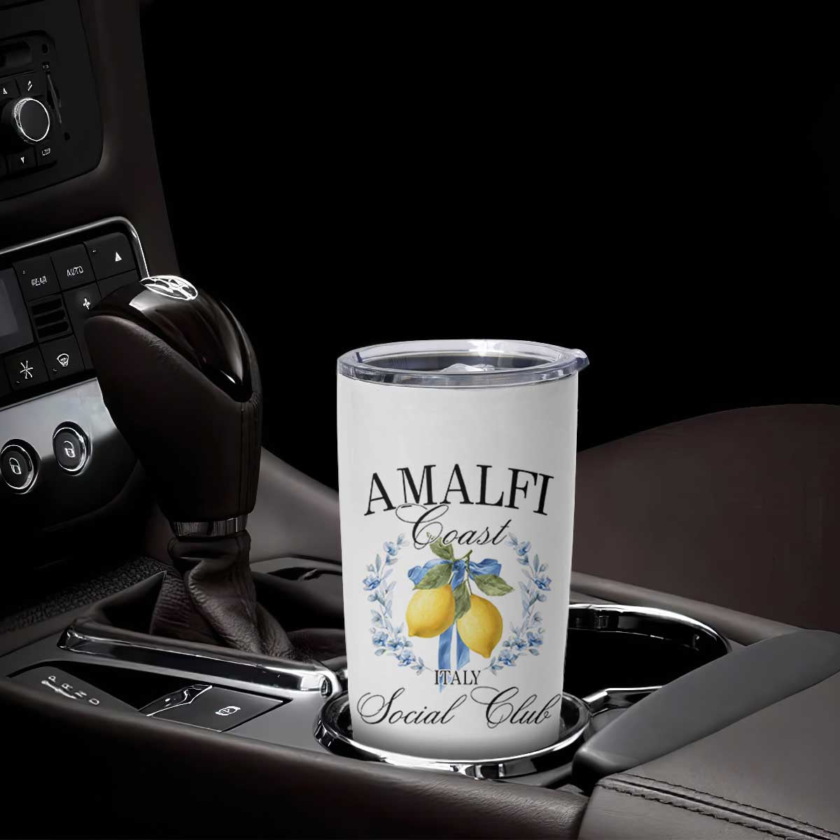 Amalfi Italy Coast Social Club Tumbler Cup Coquette Bow Lemon Travel TS11 Print Your Wear