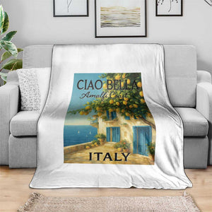 Italian Summer Amalfi Coast Throw Blanket Ciao Bella Italy Lemon TS11 Print Your Wear