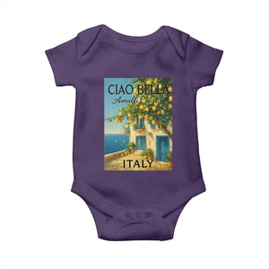 Italian Summer Amalfi Coast Baby Onesie Ciao Bella Italy Lemon TS11 Purple Print Your Wear