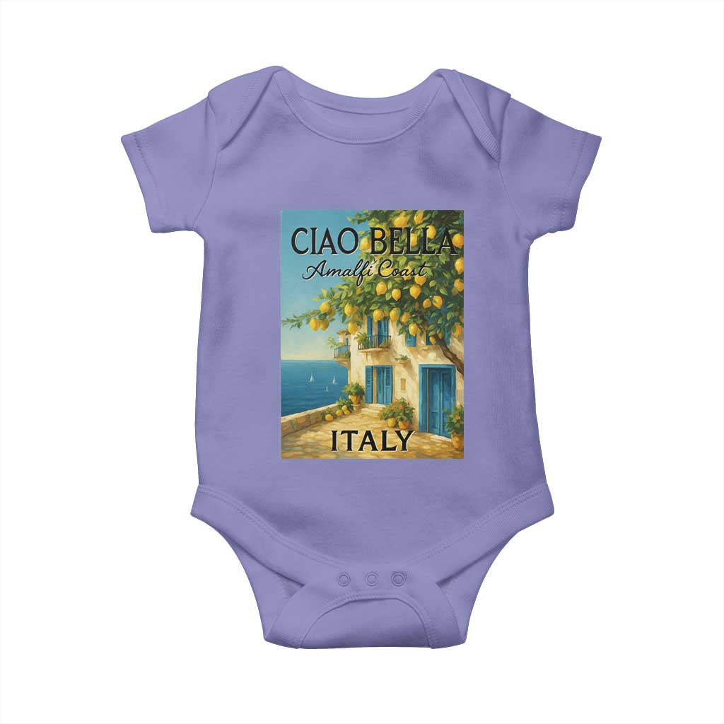Italian Summer Amalfi Coast Baby Onesie Ciao Bella Italy Lemon TS11 Violet Print Your Wear