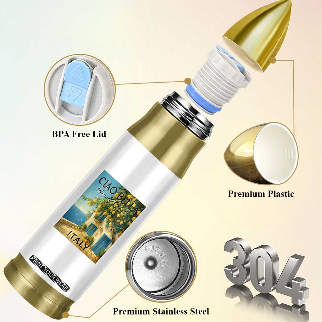 Italian Summer Amalfi Coast Bullet Tumbler Ciao Bella Italy Lemon TS11 Print Your Wear