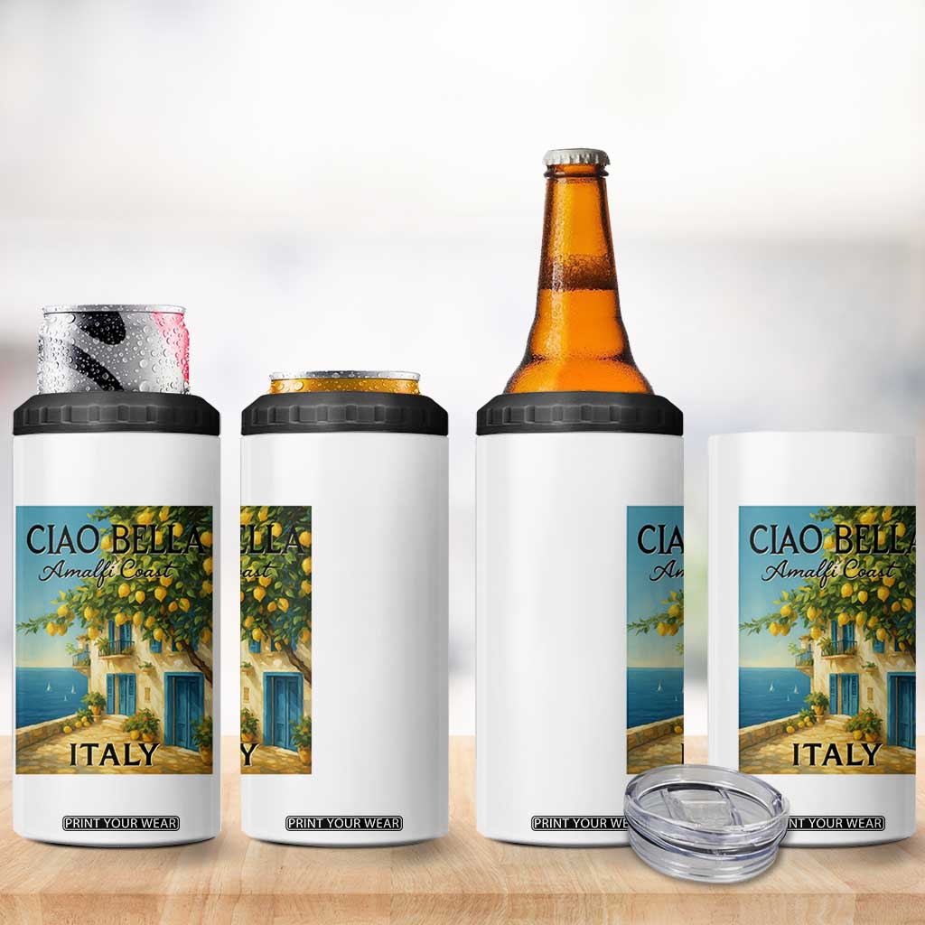 Italian Summer Amalfi Coast 4 in 1 Can Cooler Tumbler Ciao Bella Italy Lemon TS11 Print Your Wear