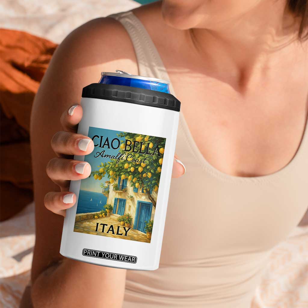 Italian Summer Amalfi Coast 4 in 1 Can Cooler Tumbler Ciao Bella Italy Lemon TS11 Print Your Wear