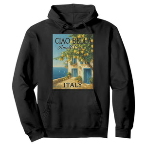 Italian Summer Amalfi Coast Hoodie Ciao Bella Italy Lemon TS11 Black Print Your Wear