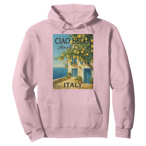 Italian Summer Amalfi Coast Hoodie Ciao Bella Italy Lemon TS11 Light Pink Print Your Wear
